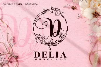 Delia Monogram font