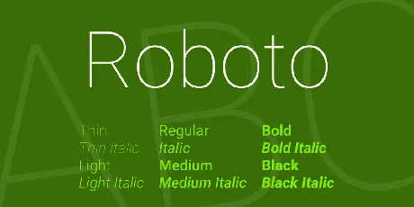 Roboto font