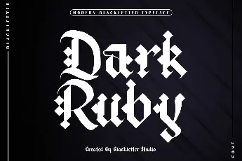 Dark Ruby font