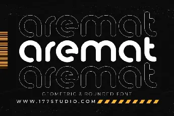 Aremat – Geometric & Rounded font