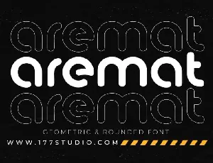 Aremat – Geometric & Rounded font