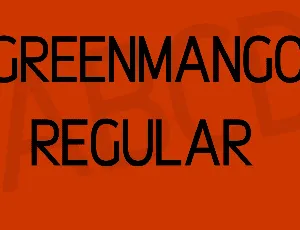 Greenmango font