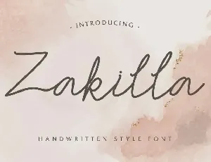 Zakilla DEMO font