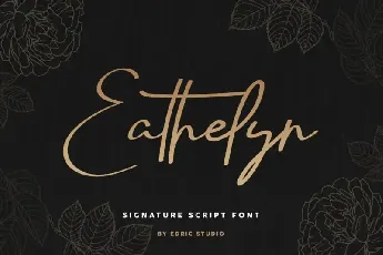 Eathelyn Signature font