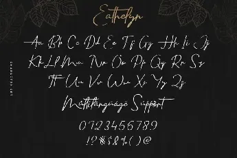 Eathelyn Signature font