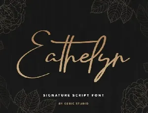 Eathelyn Signature font