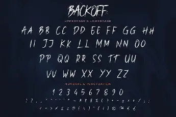 BACKOFF Script font