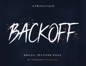 BACKOFF Script font