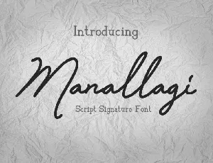 Manallagi Script font