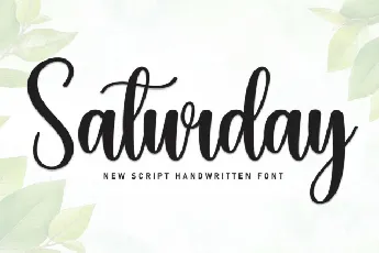 Saturday Script font