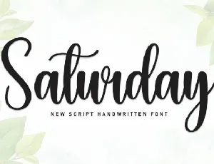 Saturday Script font