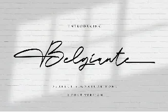 Belgiante Handwritten Signature font