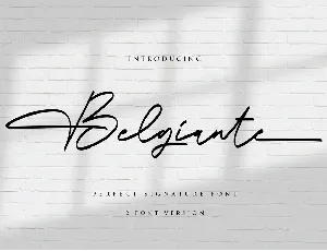 Belgiante Handwritten Signature font