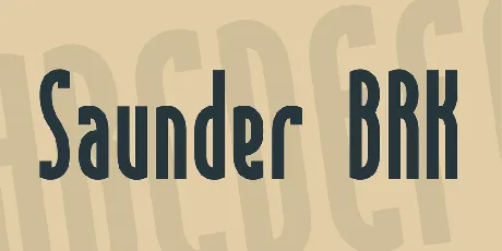 Saunder BRK font