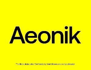 Aeonik font