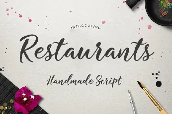 Restaurants Script font