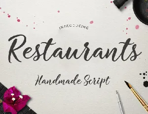 Restaurants Script font