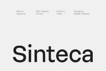 Sinteca font