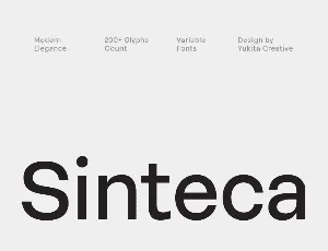 Sinteca font