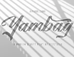 Yambag Modern Script font