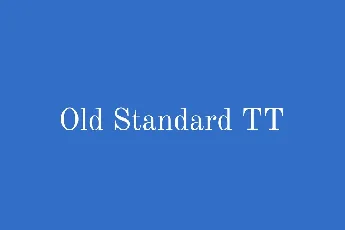 Old Standard TT font