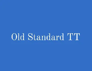 Old Standard TT font