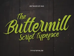 Buttermill font