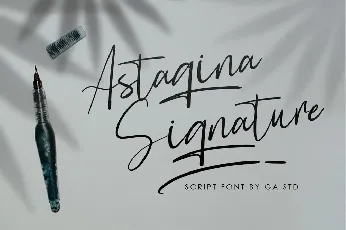 Astagina Signature font