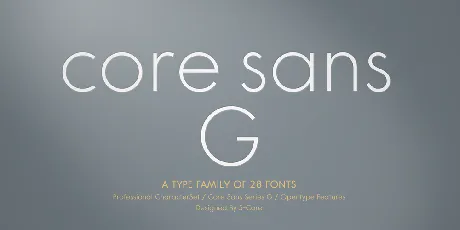 Core Sans G Family font