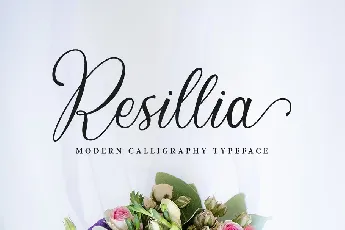 Resillia Calligraphy Script Typeface font