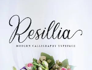 Resillia Calligraphy Script Typeface font