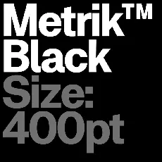 Metrik Family font