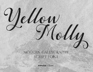 Yellow Molly font