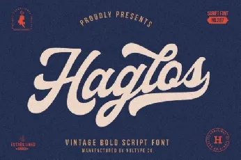 Haglos Bold Script font