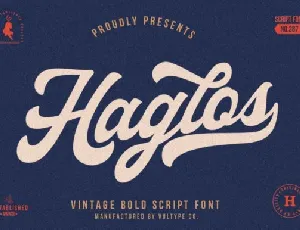 Haglos Bold Script font