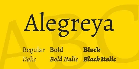 Alegreya Serif Family font