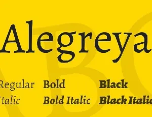 Alegreya Serif Family font