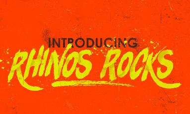 Rhinos Focks Brush Free font