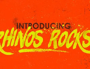 Rhinos Focks Brush Free font