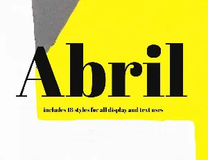 Abril Fatface Serif font