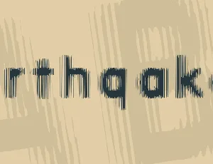 Erthqake font