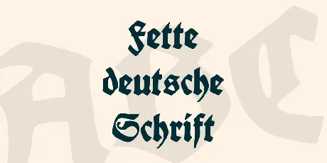 Fette deutsche Schrift font