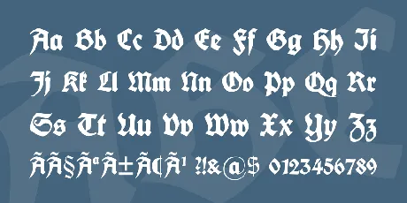 Fette deutsche Schrift font