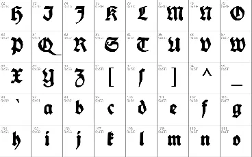 Fette deutsche Schrift font