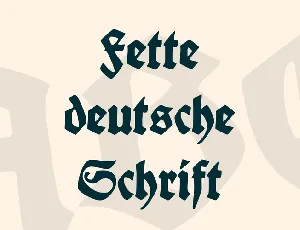 Fette deutsche Schrift font