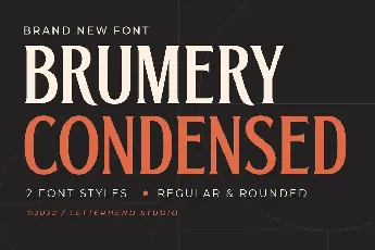 Brumery Condensed font