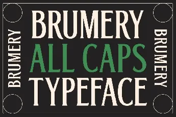 Brumery Condensed font