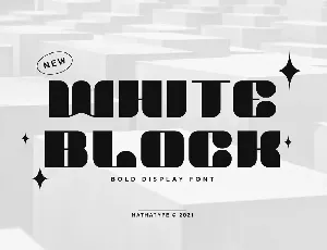 White Block font