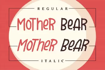 Mother Bear Display font