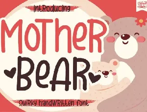 Mother Bear Display font